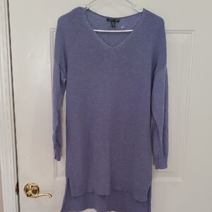 Eileen Fisher HI LOW dusty Blue Wool Sweater
